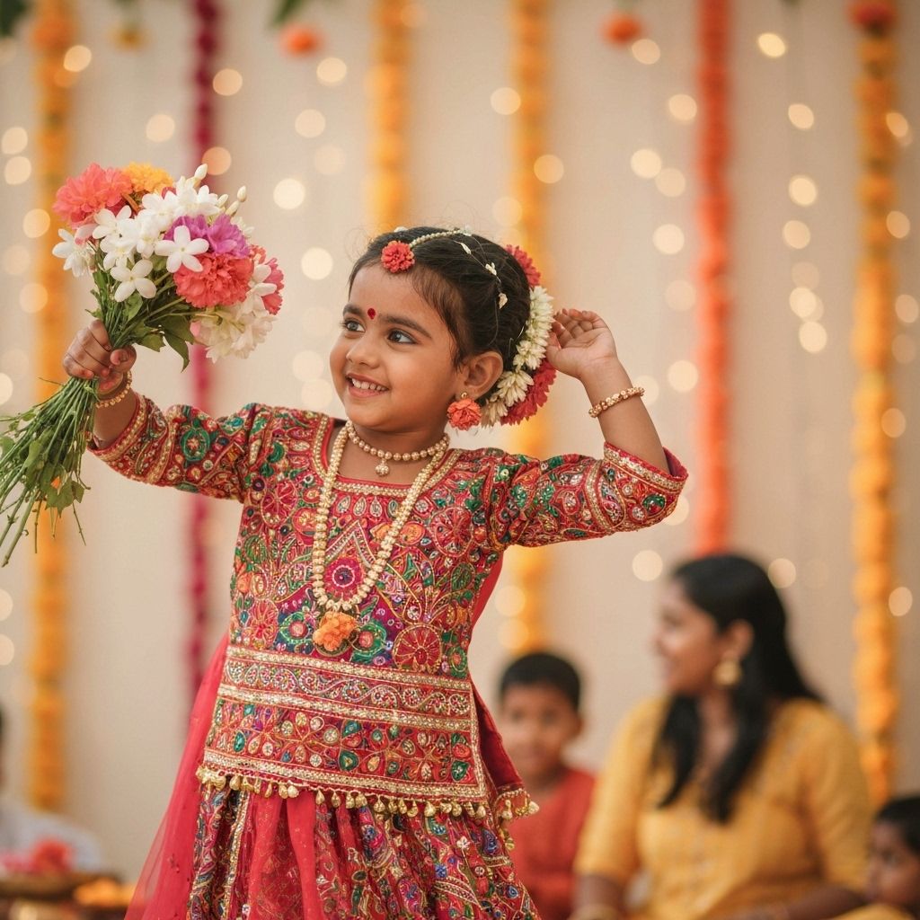 Child in festive dress